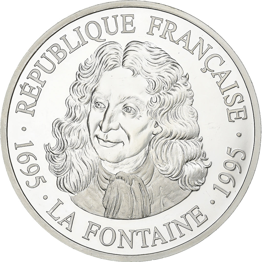 France, 100 Francs, Jean de la Fontaine, 1995, MDP, BE, Argent, SPL, KM:1136