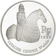 France, 10 Francs-1.5 Euro, Chinese Horseman, 1996, MDP, Proof, Silver, MS(63)