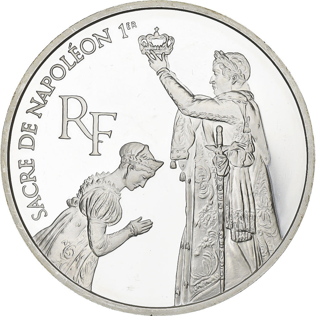 France, 100 Francs, Sacre de Napoléon Ier, 1993, MDP, Proof, Silver, MS(63)