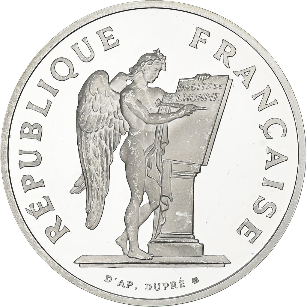 Francia, 100 Francs, Droits de l'Homme, 1989, MDP, FS, Argento, SPL, KM:970a