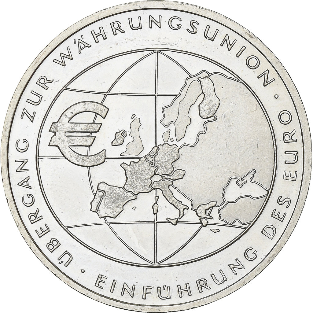 Germany, 10 Euro, Euro currency, 2002, Stuttgart, Silver, MS(63)