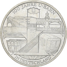 Germany, 10 Euro, 100th Anniversary of German subway, 2002, Munich, Silver