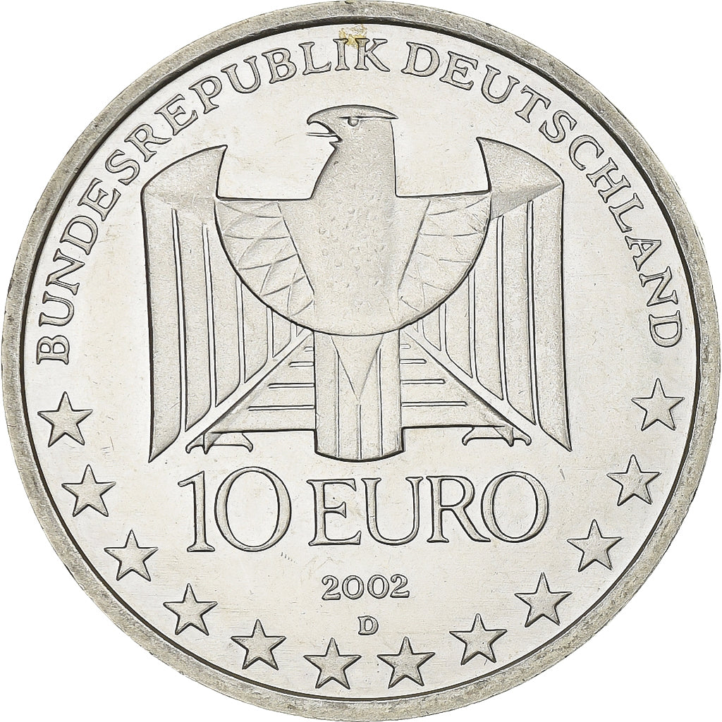 Germany, 10 Euro, 100th Anniversary of German subway, 2002, Munich, Silver