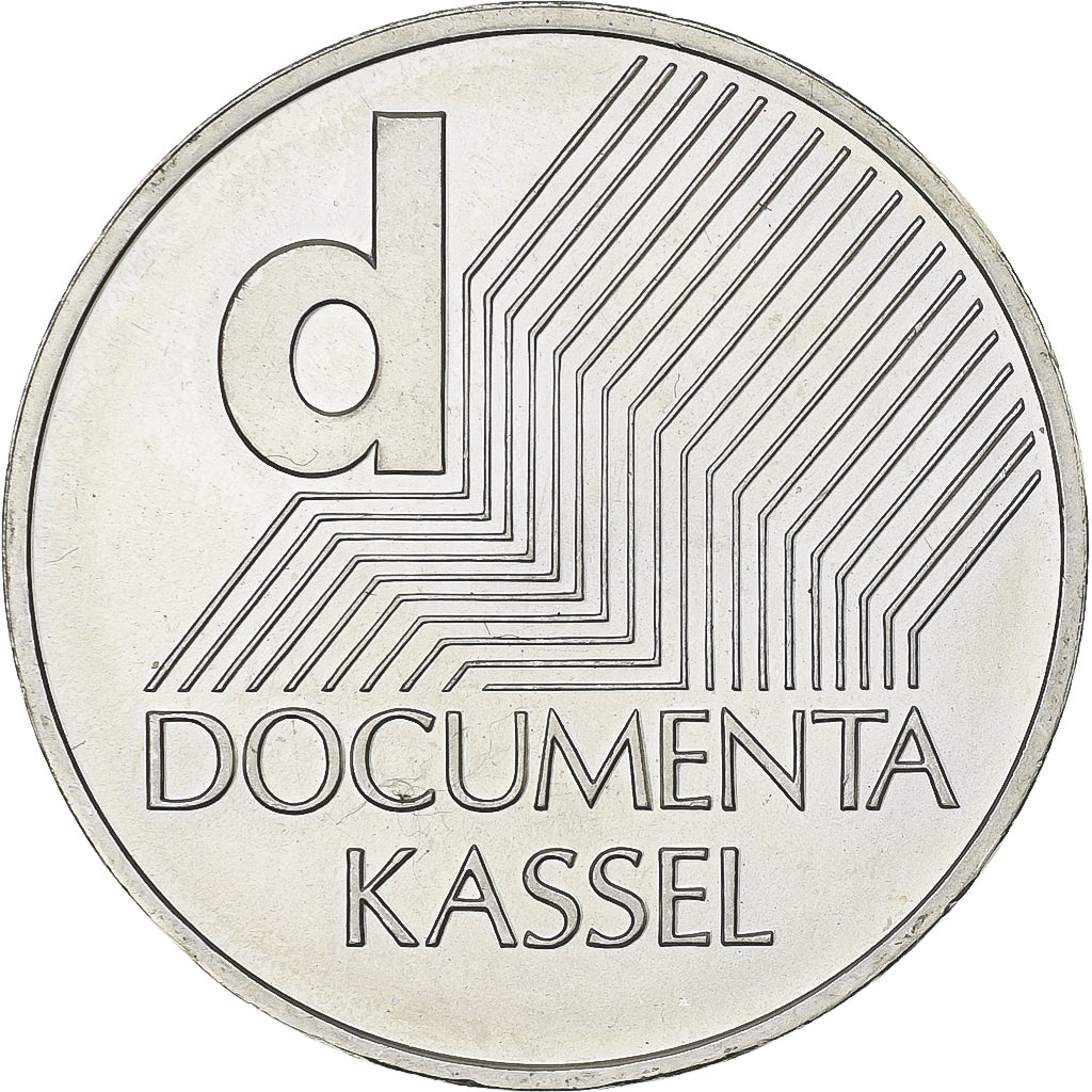 Niemcy, 10 Euro, Documenta XI, 2002, Hamburg, Srebro, MS(63), KM:217