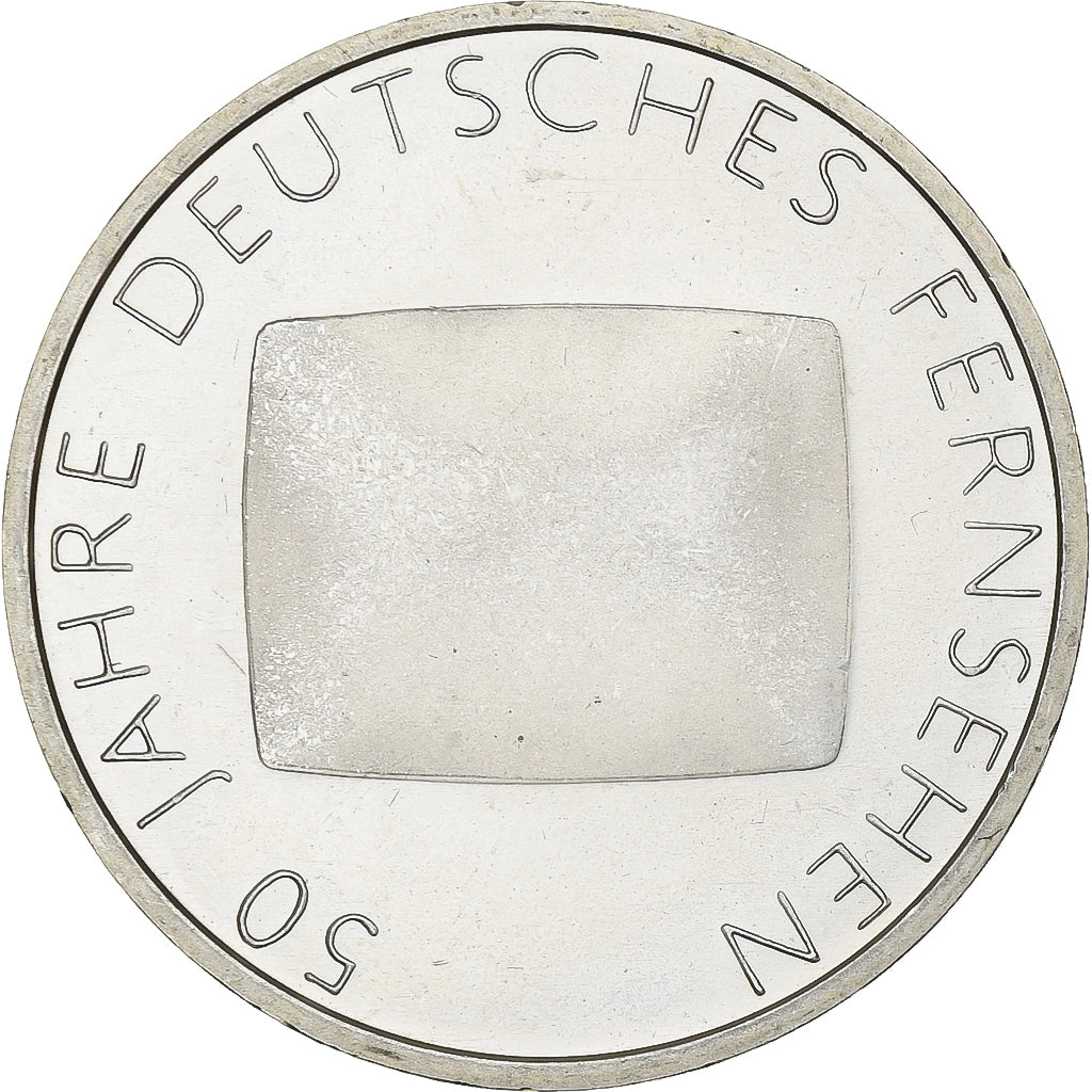 Germany, 10 Euro, German Television, 2002, Karlsruhe, Silver, MS(63), KM:219