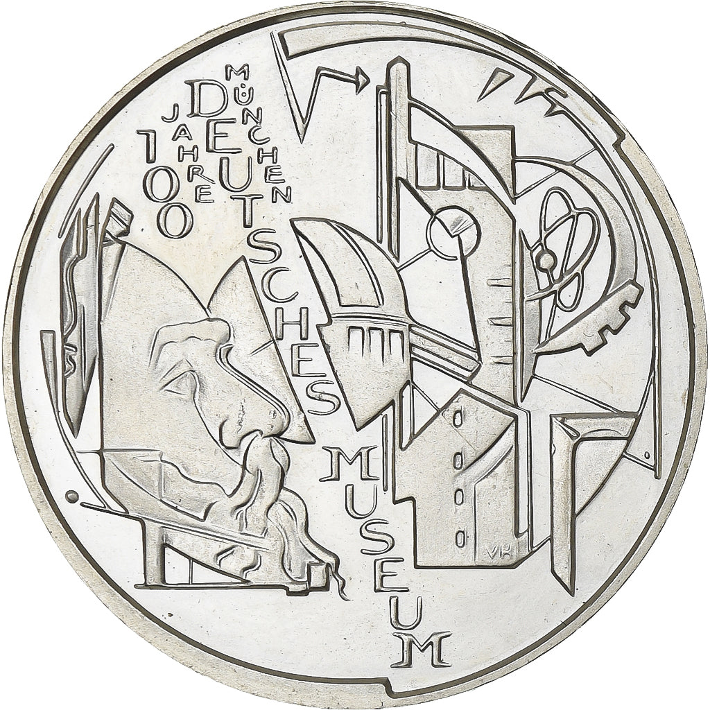 Germany, 10 Euro, German Museum Munich, 2003, Munich, Silver, MS(63), KM:225