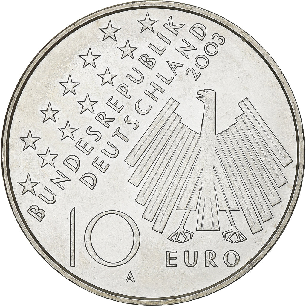 Allemagne, 10 Euro, Soulèvement anticommunisme en RDA, 2003, Berlin, Argent, SPL
