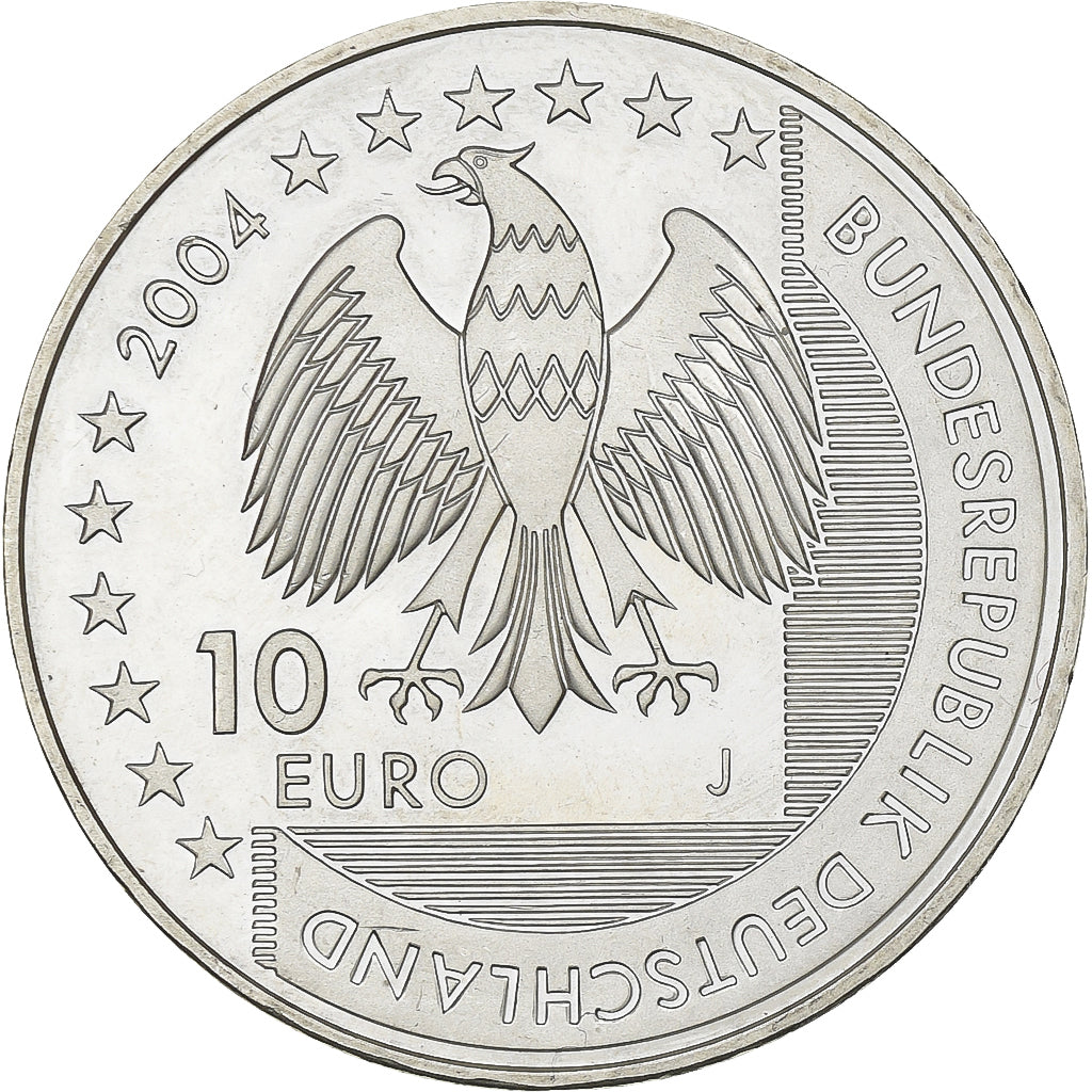 Germany, 10 Euro, Nationalparke Wattenmeer, 2004, Hamburg, Silver, MS(63)