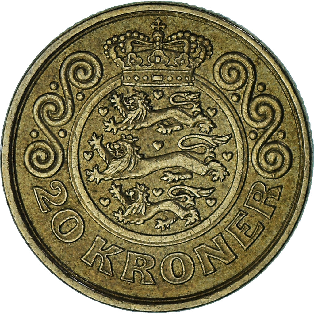 Dinamarca, 20 Kroner, 1998