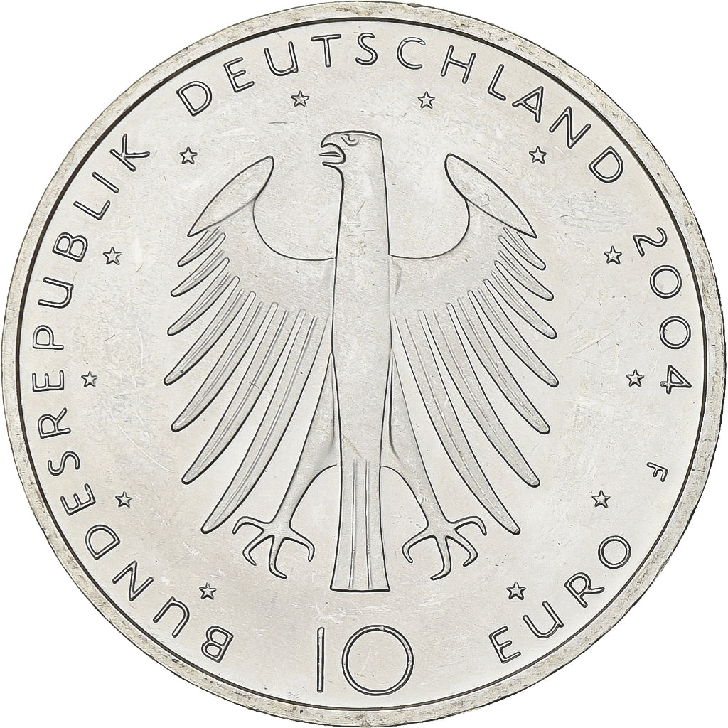 Germany, 10 Euro, Eduard Mörike, 2004, Stuttgart, Silver, MS(63), KM:233