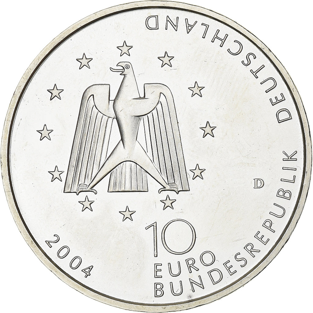 Deutschland, 10 Euro, Columbus Laboratory on ISS, 2004, Munich, Silber, UNZ