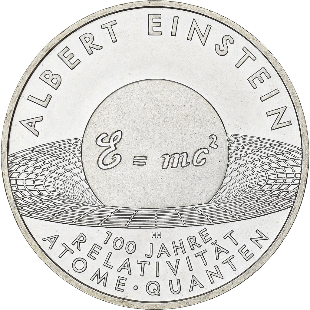 Allemagne, 10 Euro, Albert Einstein, 2005, Hamburg, Argent, SPL, KM:238