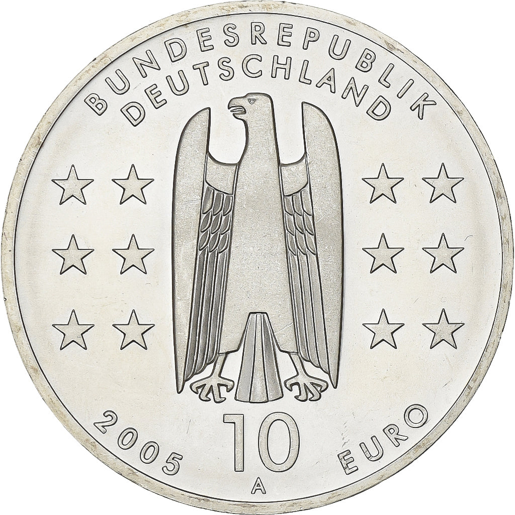 Allemagne, 10 Euro, 1200 ans de Magdebourg, 2005, Berlin, Argent, SPL, KM:240