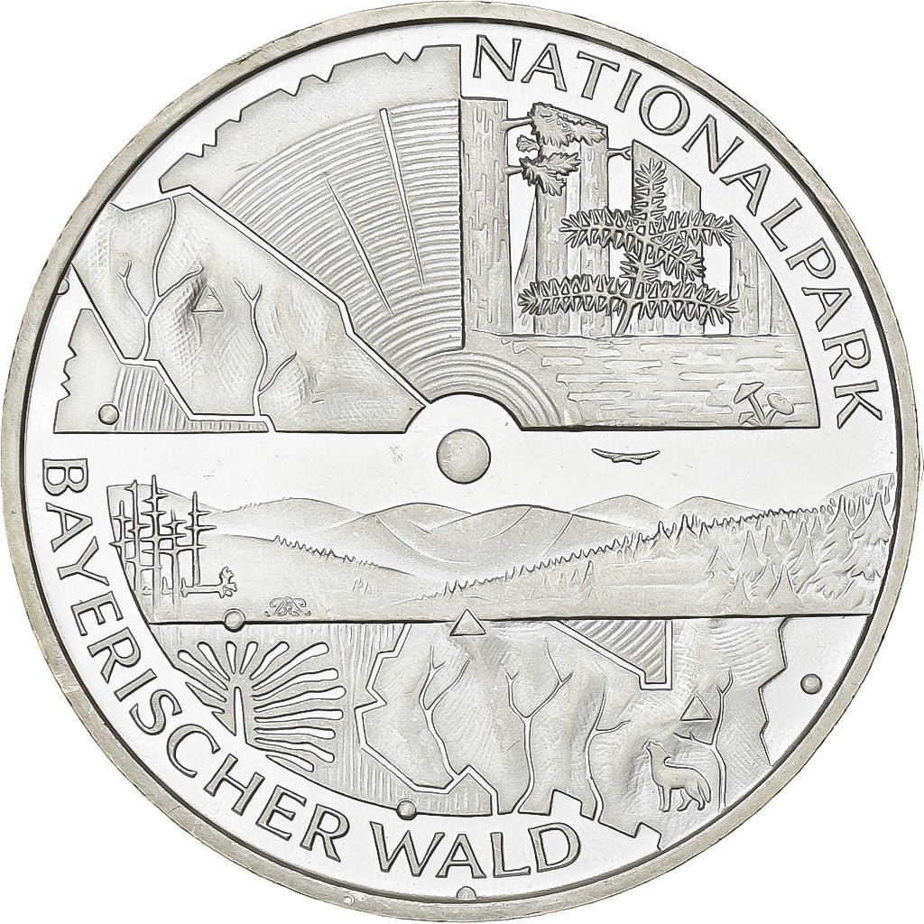 Germany, 10 Euro, Bavarian Forest National Park, 2005, Munich, Silver, MS(63)