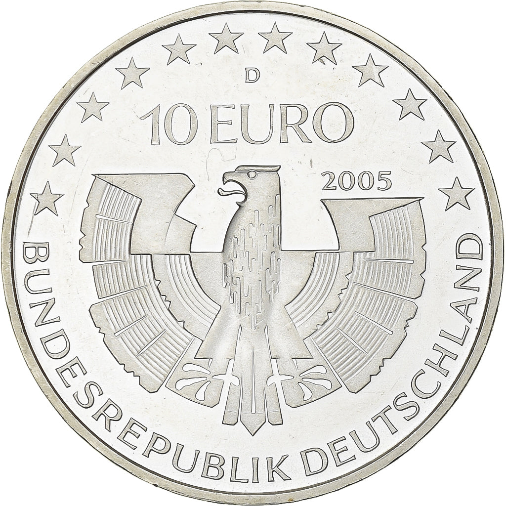 Germany, 10 Euro, Bavarian Forest National Park, 2005, Munich, Silver, MS(63)