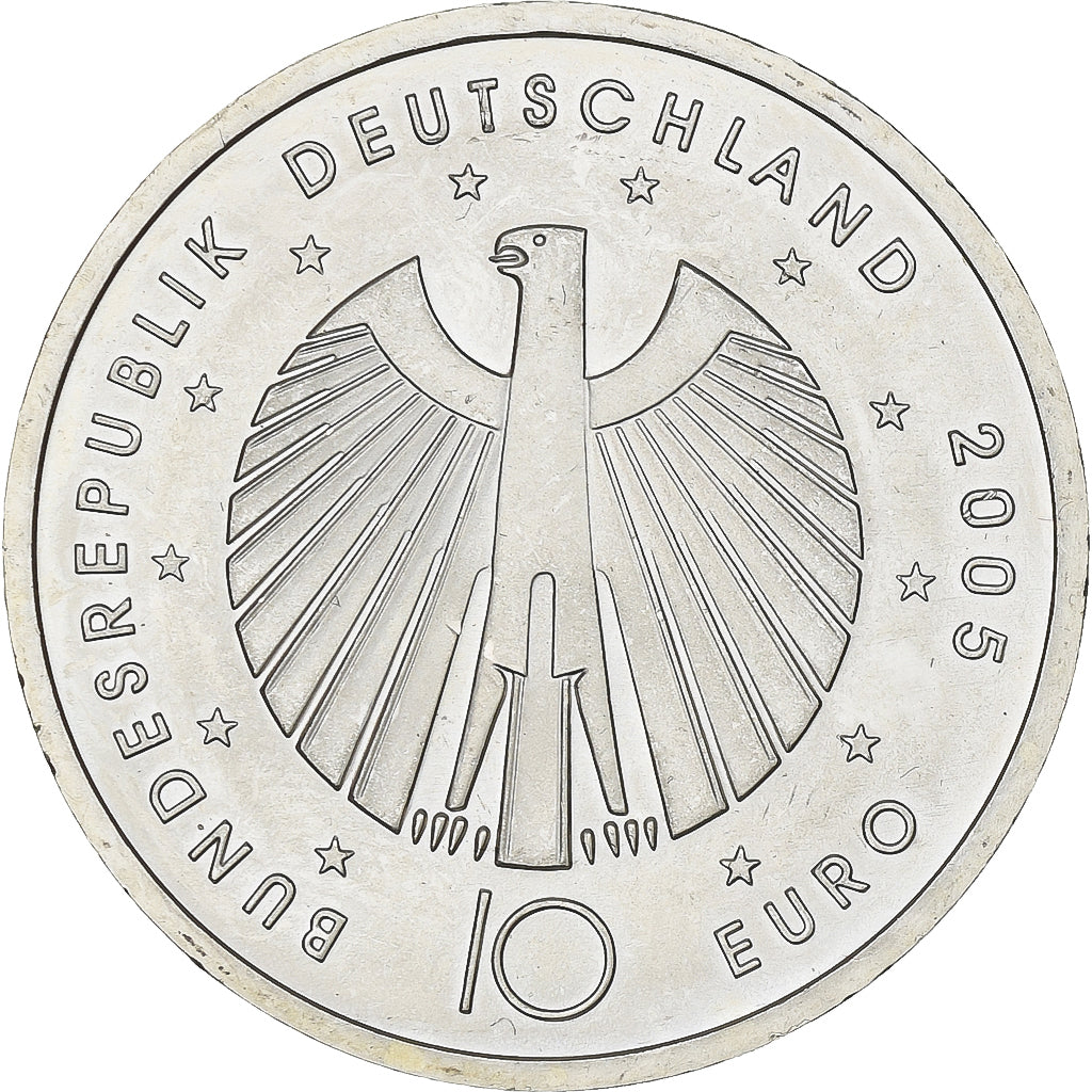 Germany, 10 Euro, 2006 FIFA World Cup, 2005, Stuttgart, Silver, MS(63), KM:243
