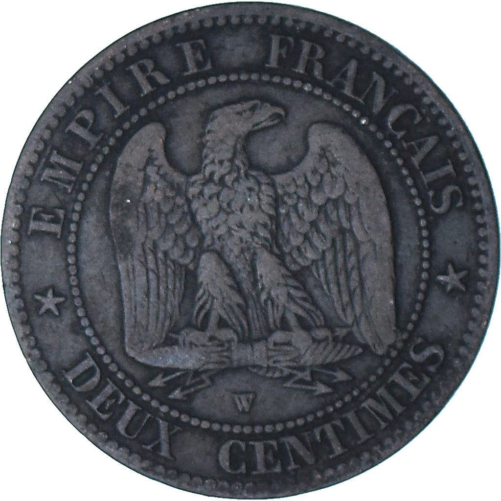 France, 2 Centimes, 1854