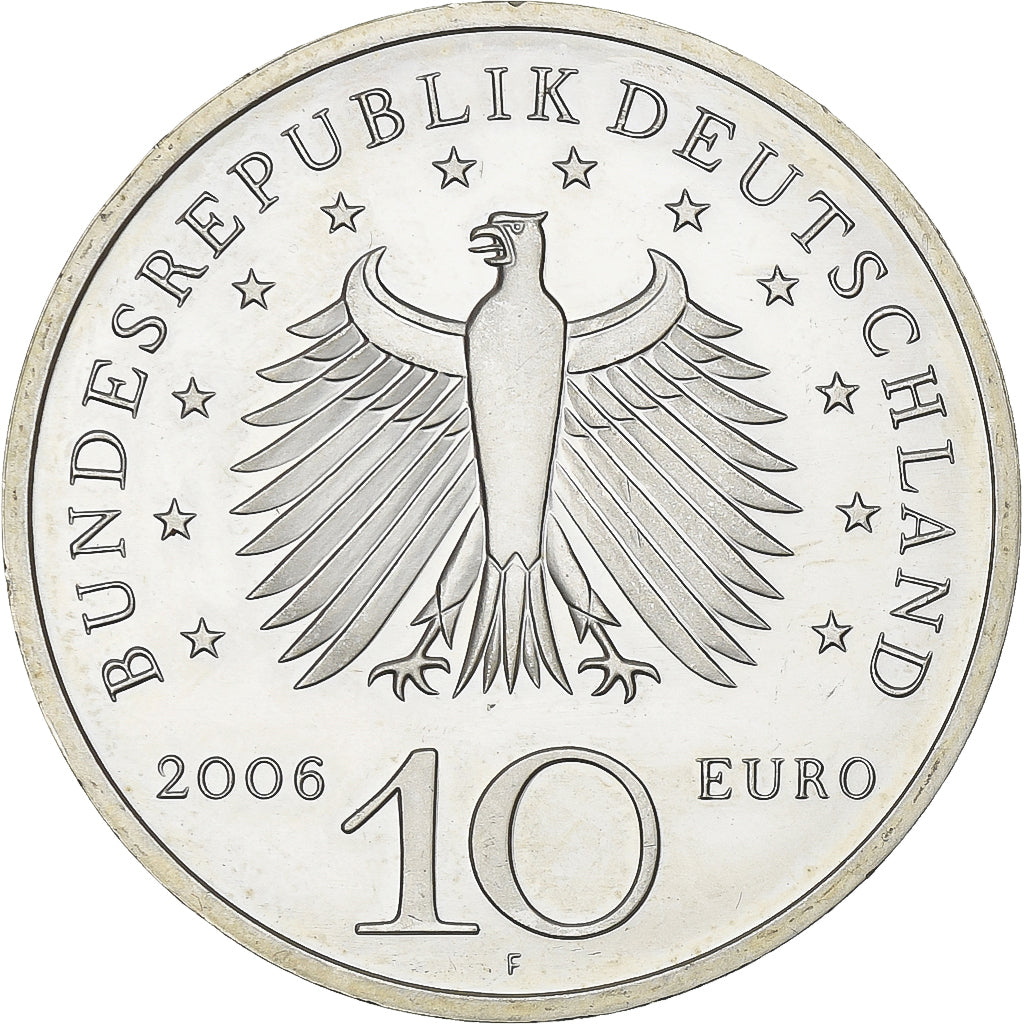Germany, 10 Euro, Karl Friedrich Schinkel, 2006, Stuttgart, Silver, MS(63)