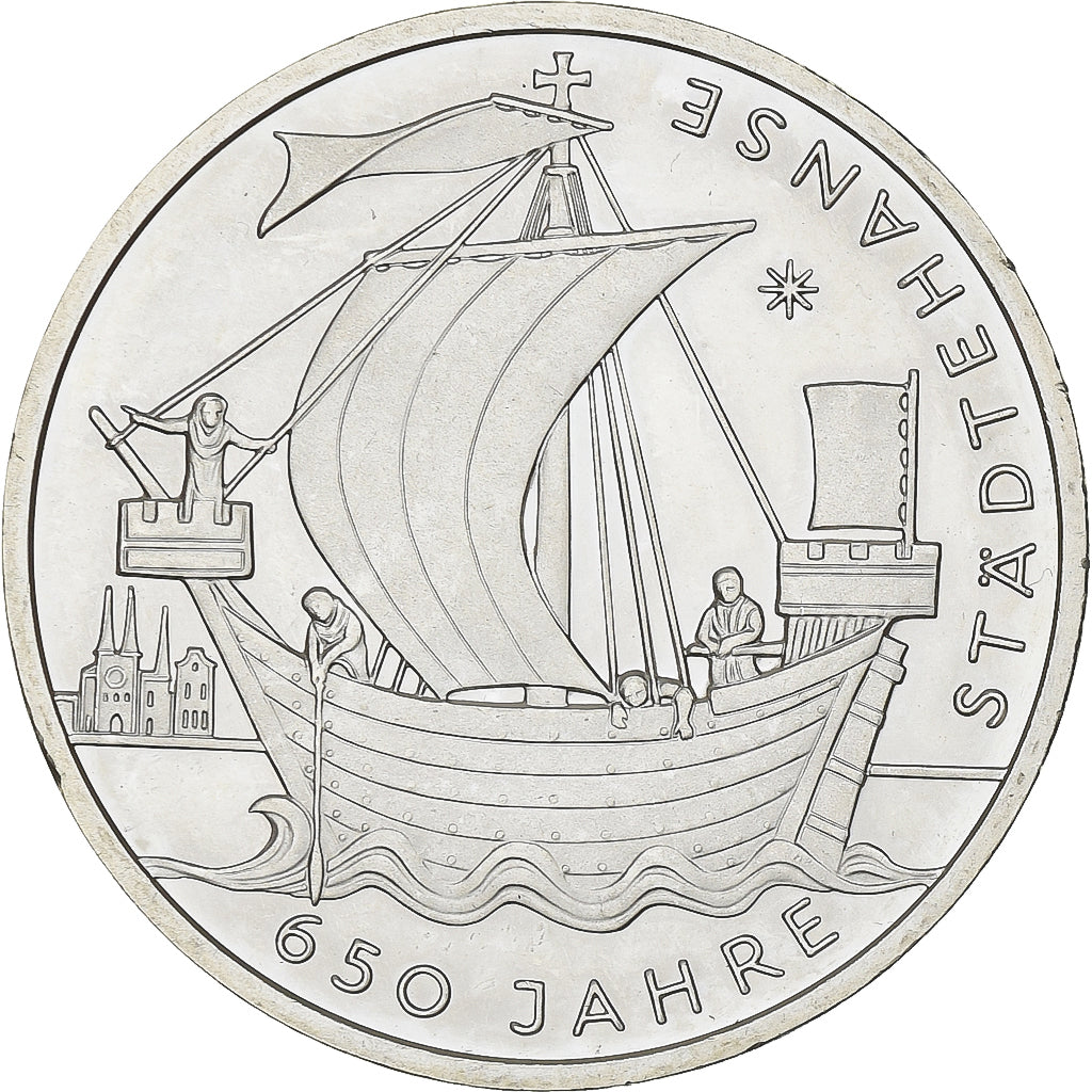 Germany, 10 Euro, Hanseatic League, 2006, Hamburg, Silver, MS(63), KM:247