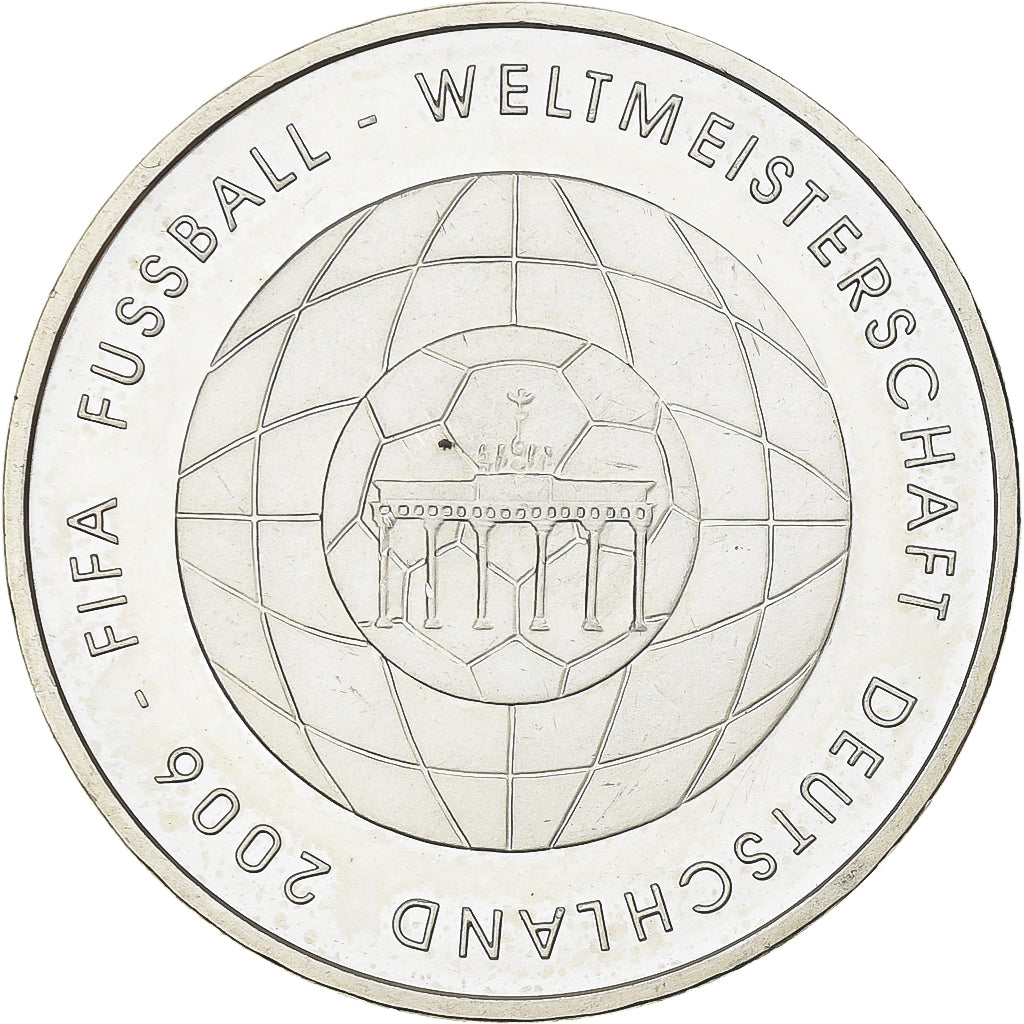 Germany, 10 Euro, 2006 FIFA World Cup, 2006, Munich, Silver, MS(63), KM:249
