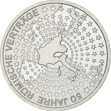 Germany, 10 Euro, Treaty of Rome, 2007, Stuttgart, Silver, MS(63), KM:264