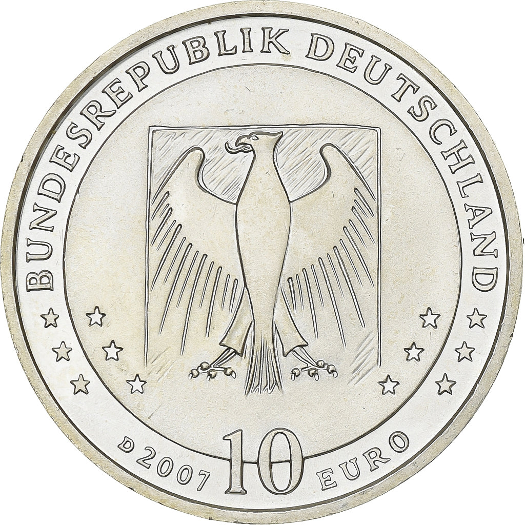 Germany, 10 Euro, Wilhelm Busch, 2007, Munich, Silver, MS(63), KM:265