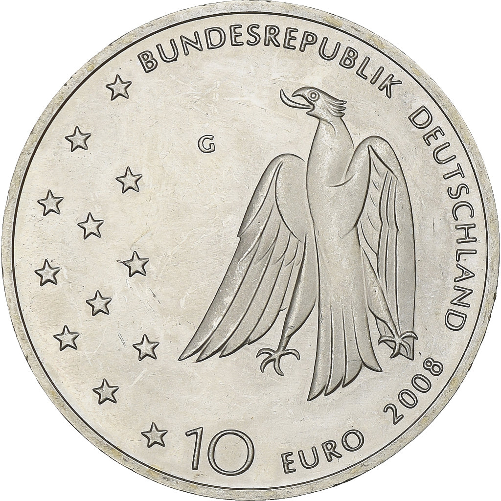 Germania, 10 Euro, Franz Kafka, 2007, Karlsruhe, Argento, SPL, KM:271