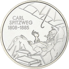 Germany, 10 Euro, Carl Spitzweg, 2008, Munich, Silver, MS(63), KM:273