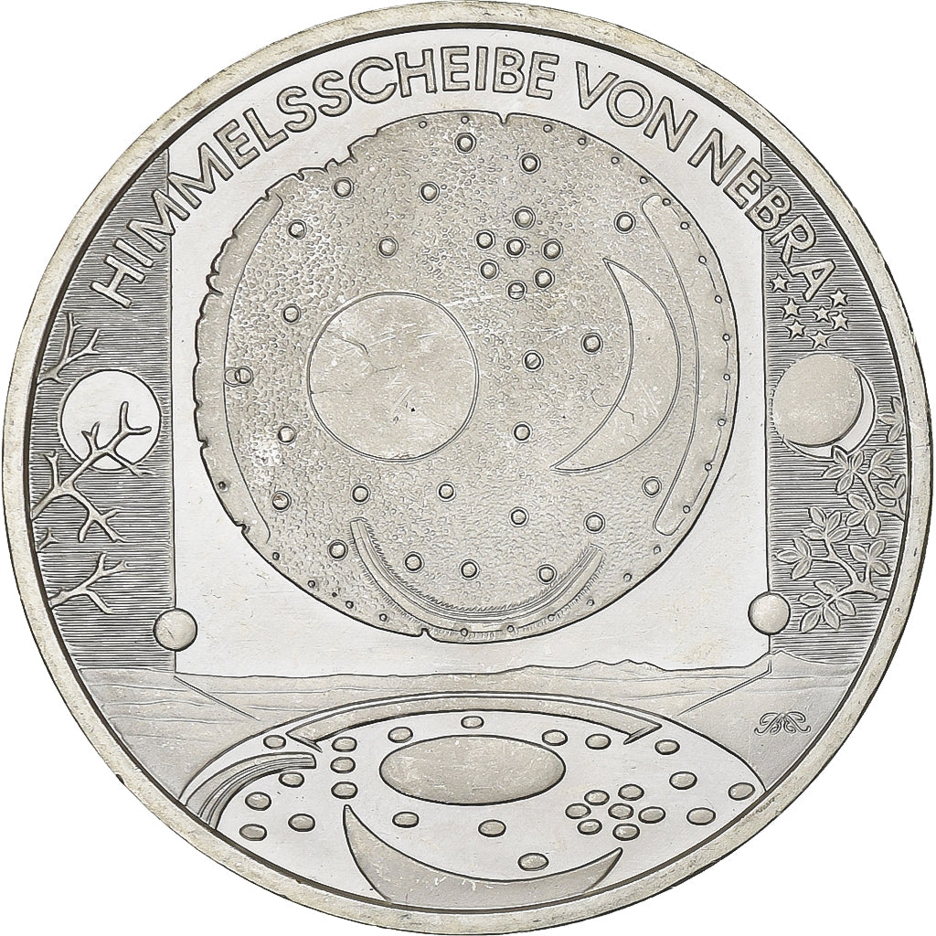 Germany, 10 Euro, Nebra Sky Disc, 2008, Berlin, Silver, MS(63), KM:294