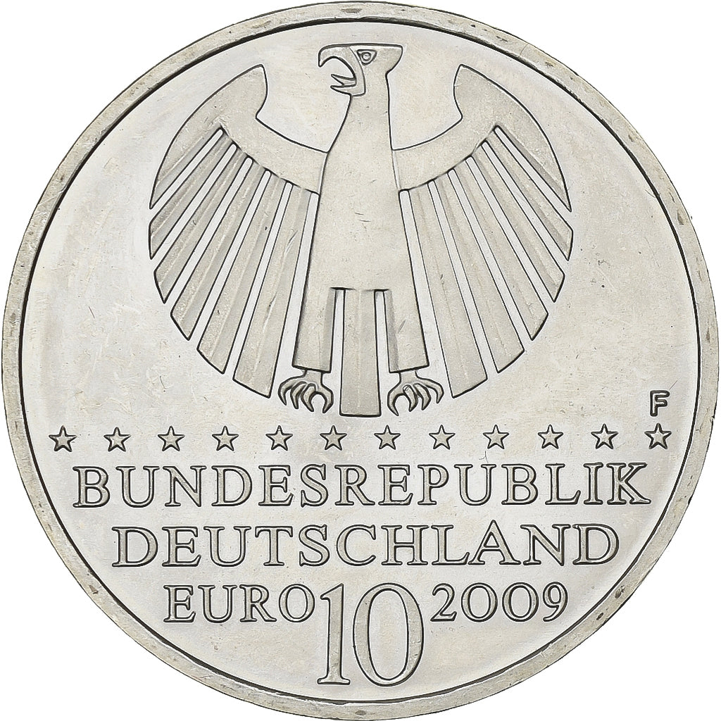 Deutschland, 10 Euro, Kepler's Laws, 2009, Stuttgart, Silber, UNZ, KM:280