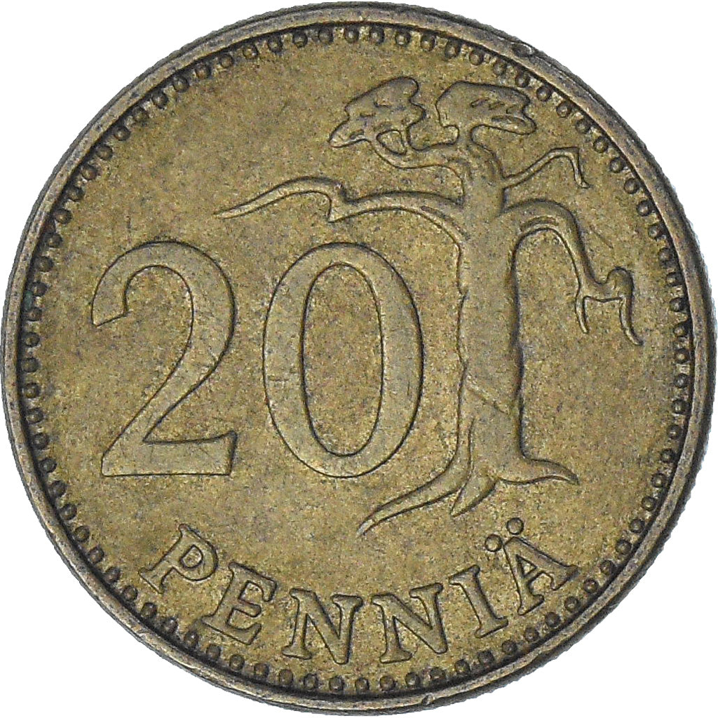 Finland, 20 Pennia, 1972