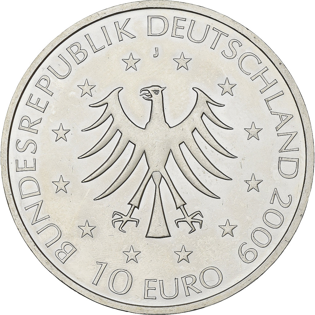 Alemania, 10 Euro, Marion Countess Dönhoff, 2009, Hambourg, Plata, SC, KM:284