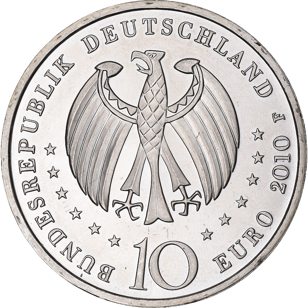 Germany, 10 Euro, Porcelain Manufacturing, 2010, Stuttgart, Silver, MS(63)