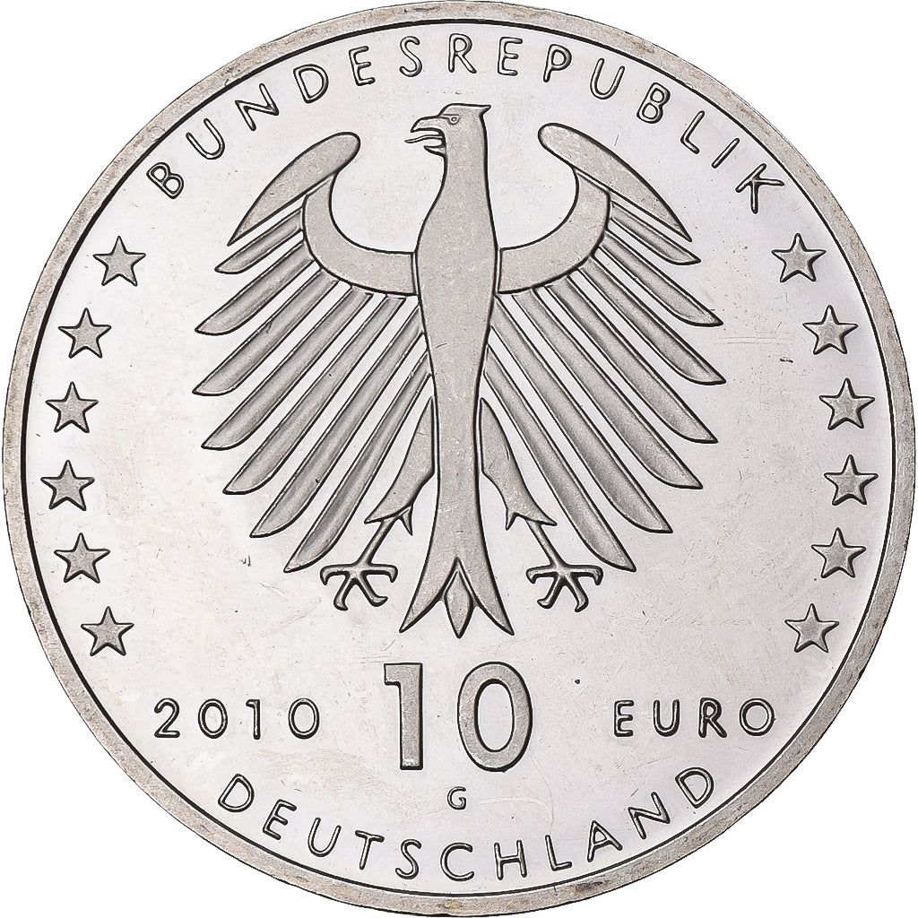 Germany, 10 Euro, Konrad Zuse, 2010, Karlsruhe, Silver, MS(63), KM:289