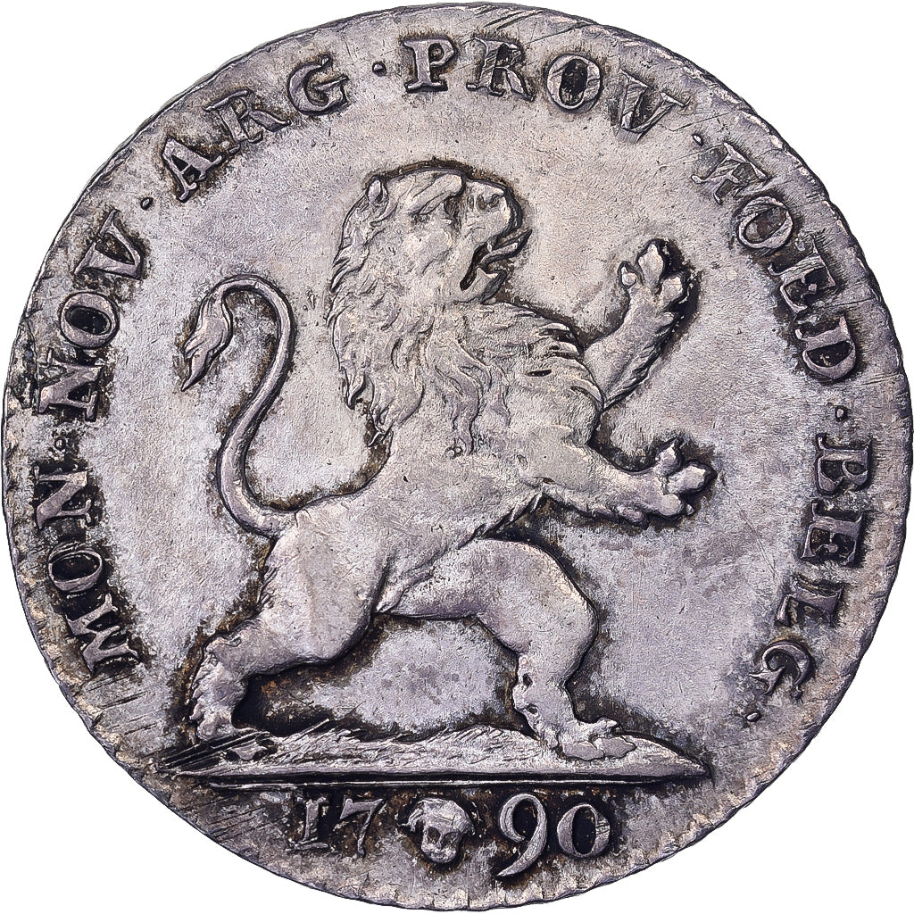 États belgiques unis, 10 Sols, 1790, Bruxelles, Argent, TTB, KM:46