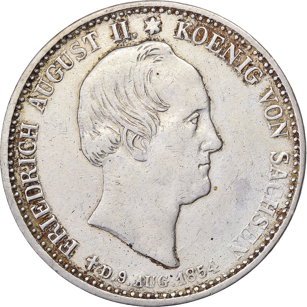 Kingdom of Saxony, Friedrich Wilhelm II, 1/3 Thaler, 1854, Dresden, Prata