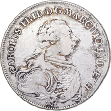 Margraviate of Baden-Durlach, Karl Friedrich, Thaler, 1766, Durlach, Silver