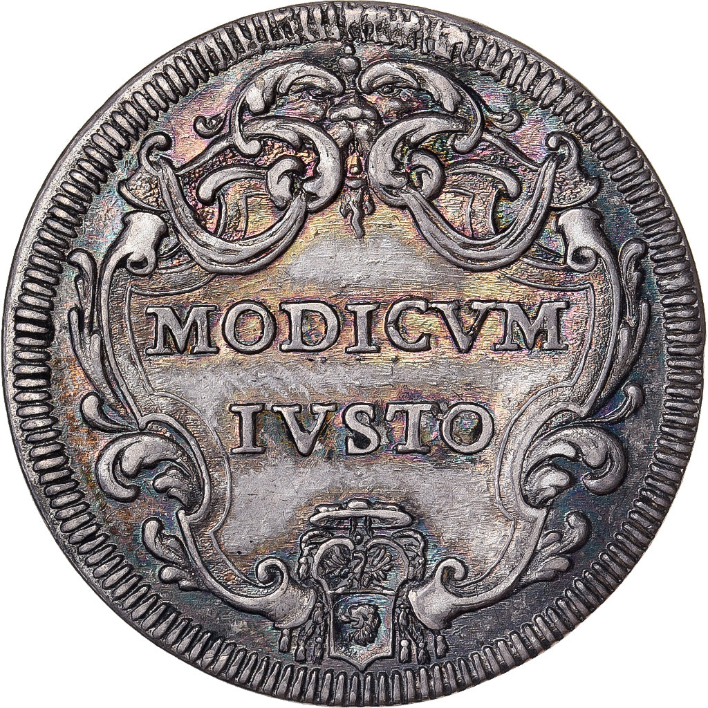 Papal States, Innocent XI, Giulio, 1680, Rome, Silver, AU(55-58), KM:420