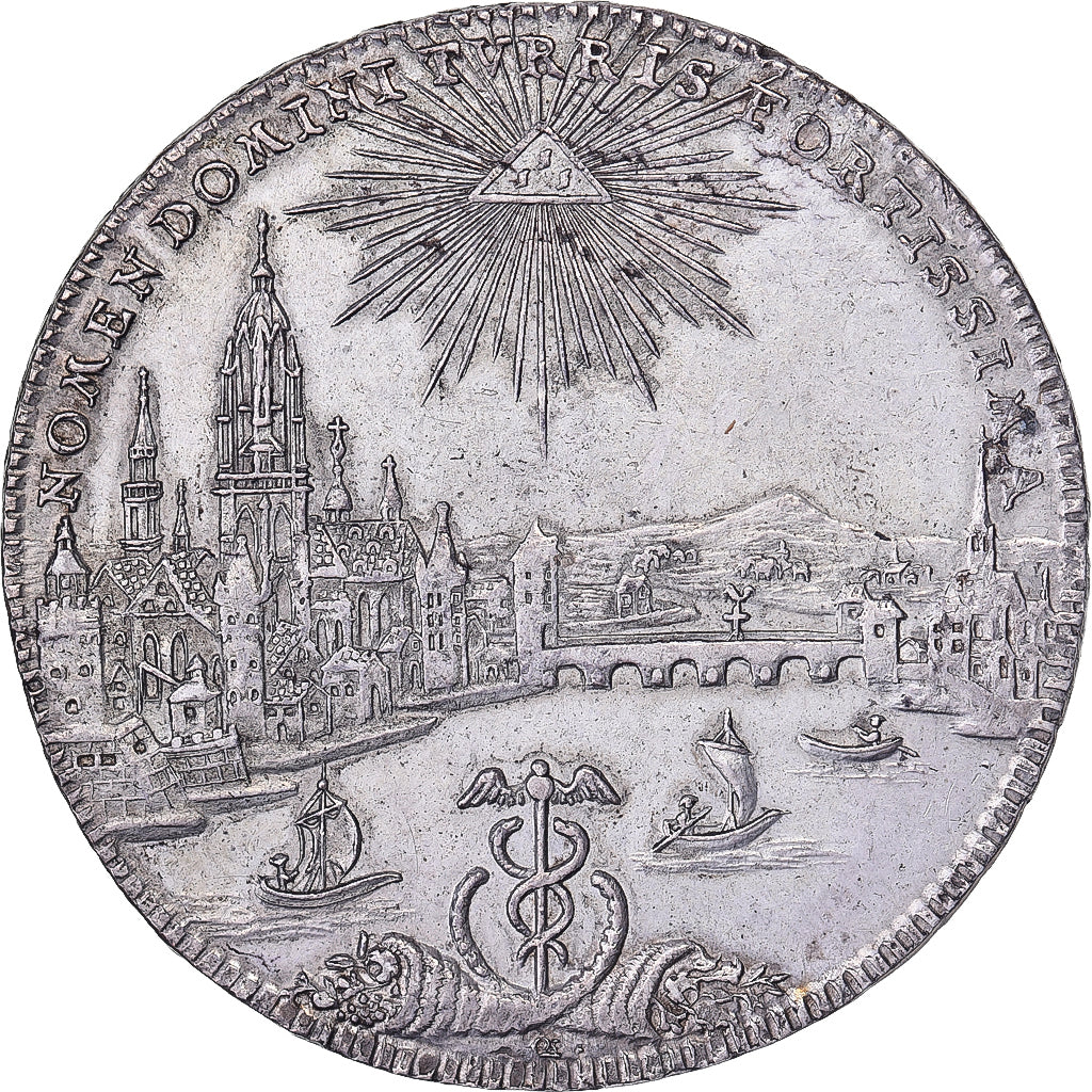 Free city of Frankfurt, 1 Thaler, 1772, Frankfurt am Main, Silver, AU(50-53)