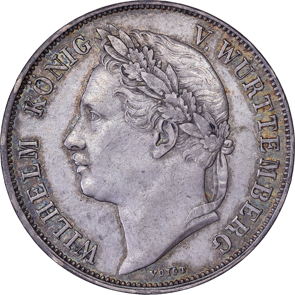 Kingdom of Württemberg, Wilhelm I, 1 Gulden, 1841, Stuttgart, Silver