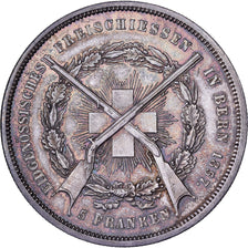 Switzerland, 5 Franken, Shooting festival, 1857, Bern, Silver, AU(55-58)