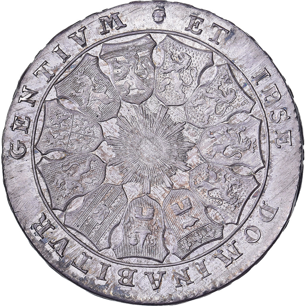 États belgiques unis, Lion d'argent / 3 Florins, 1790, Bruxelles, Argent, SUP