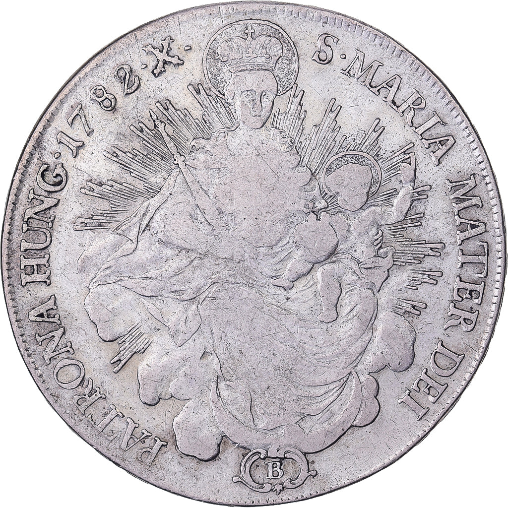 Hungary, Joseph II, 1 Thaler, 1782, Kremnica, Silver, EF(40-45), KM:395