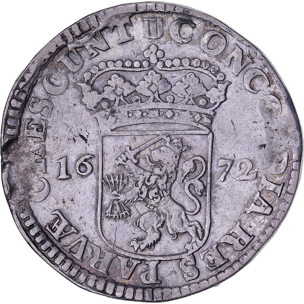 County of Holland, Ducat, 1672, Dordrecht, Prata, VF(30-35)