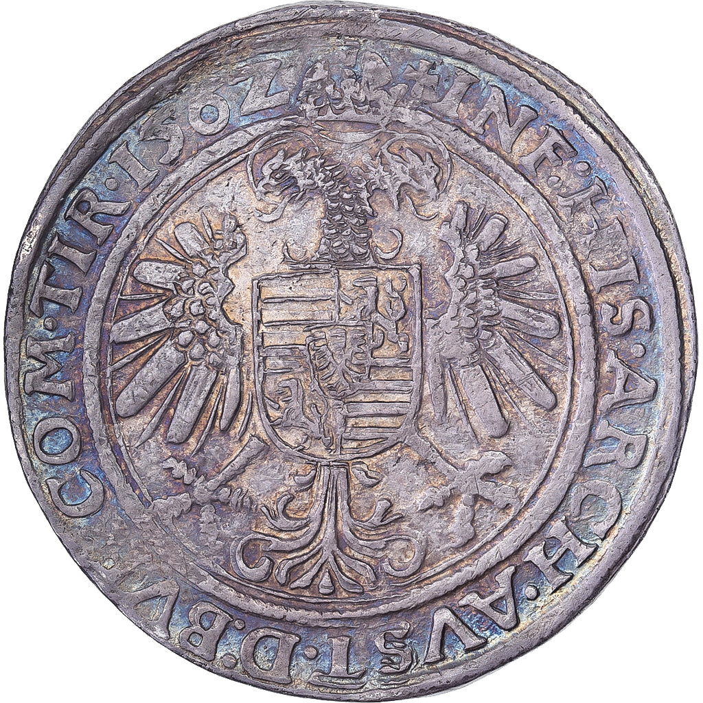 Austria, Ferdinand I, Guldentaler / 60 Kreuzer, 1562, Hall, Plata, MBC+