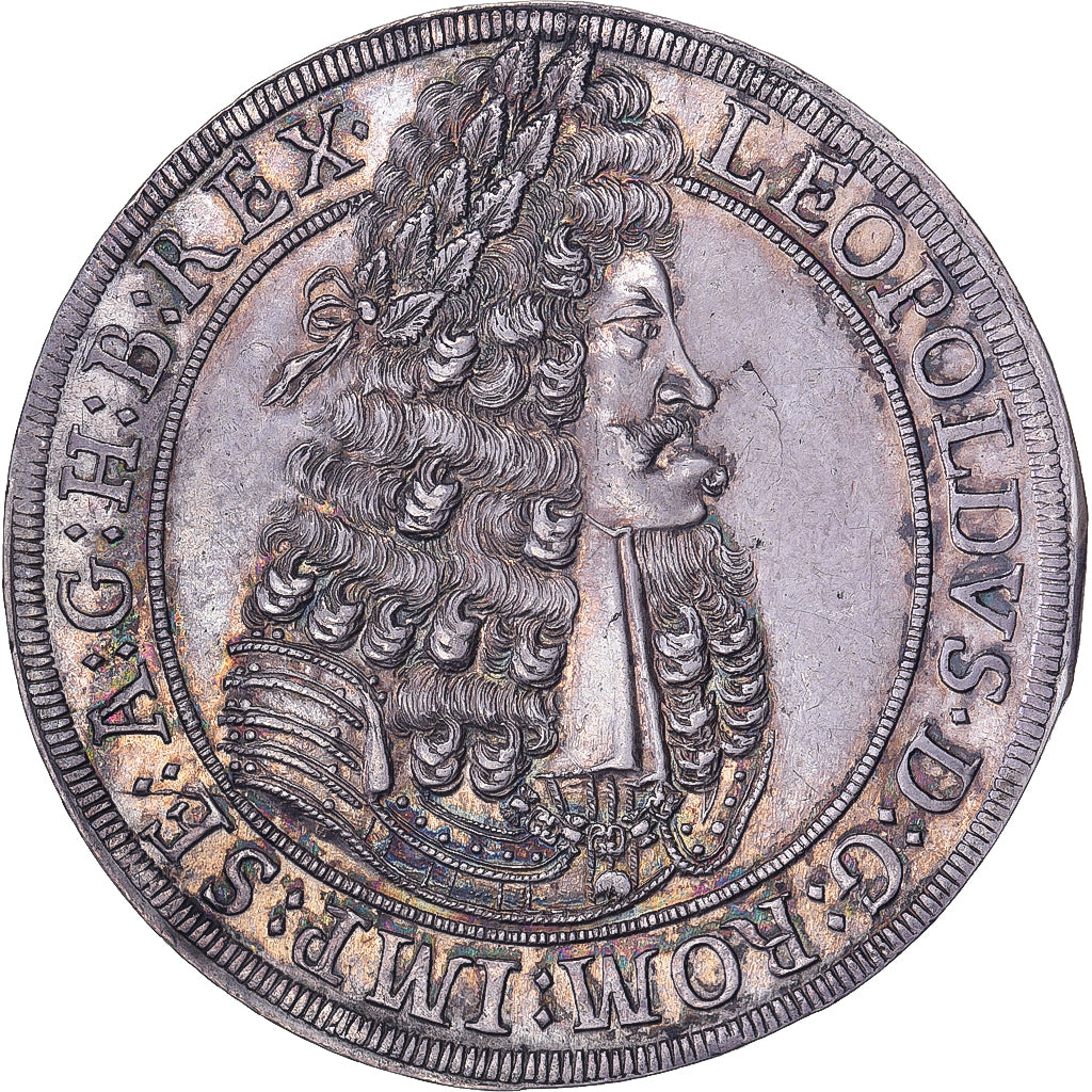 Austria, Leopold I, 1 Thaler, 1701, Hall, Silver, AU(55-58), KM:1303.4