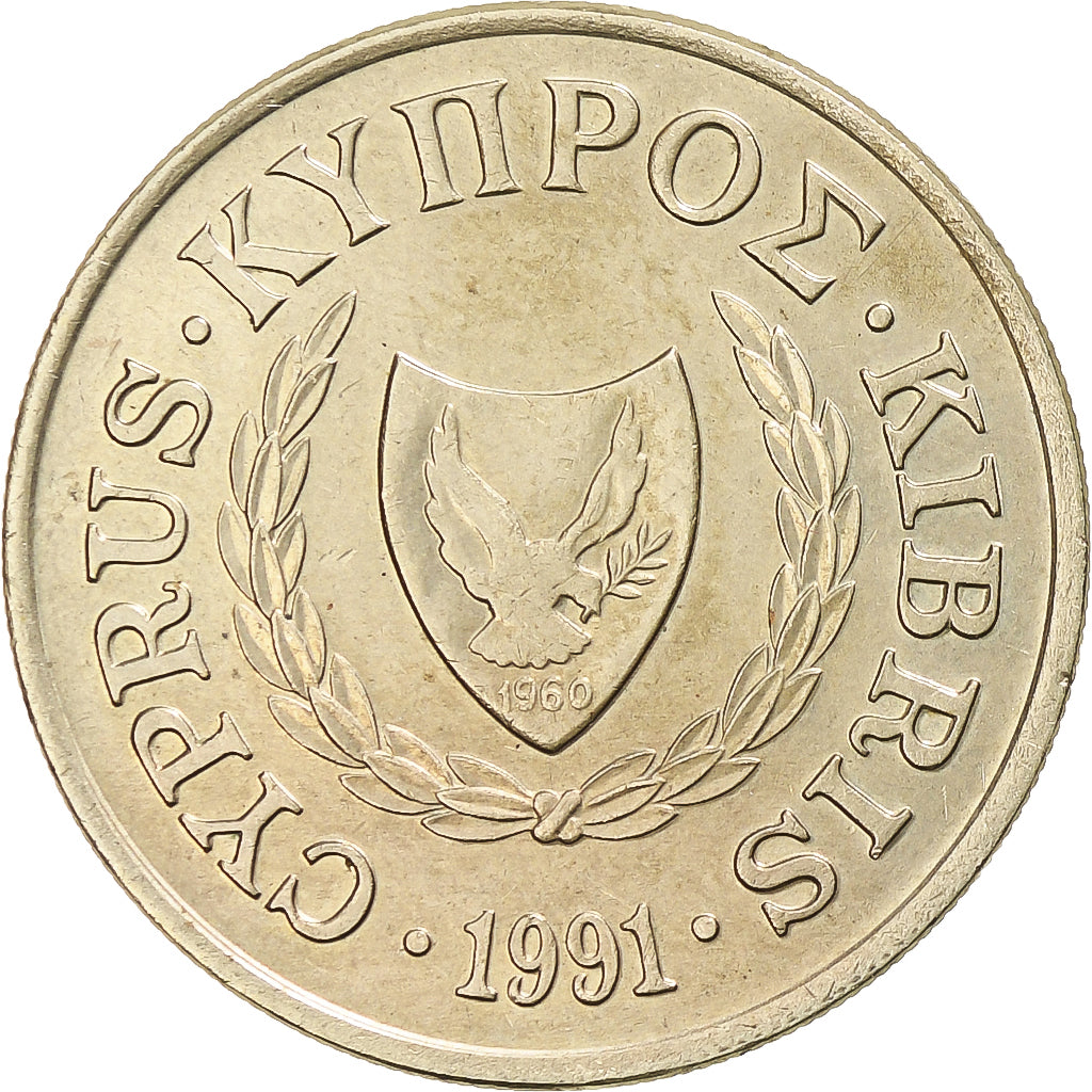 Cyprus, 10 Cents, 1991