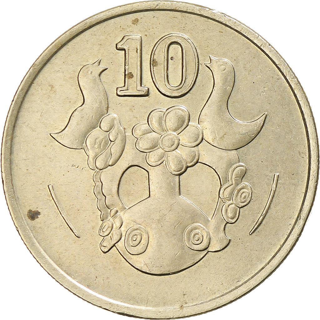 Cyprus, 10 Cents, 1991