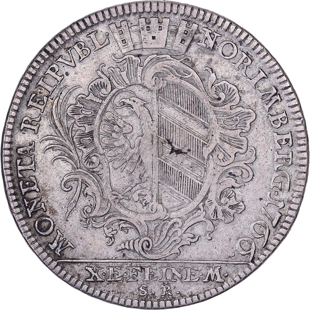 Free city of Nuremberg, Joseph II, 1 Thaler, 1766, Nuremberg, Silver, EF(40-45)