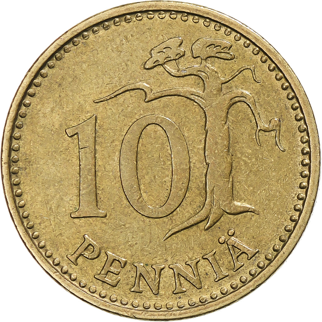 Finlande, 10 Pennia, 1976